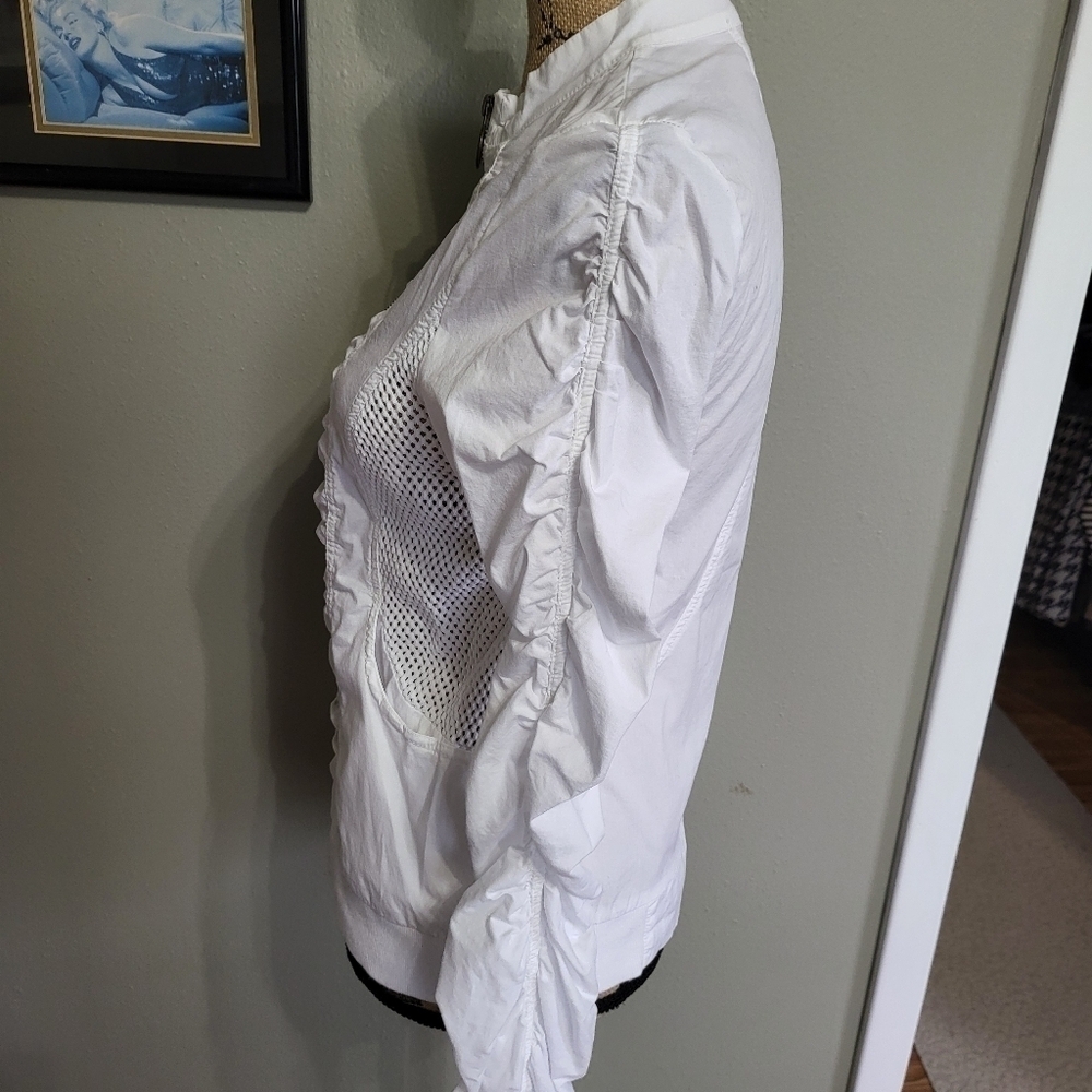 Wearables White Moto Cotton Jacket - Picture 6 of 11